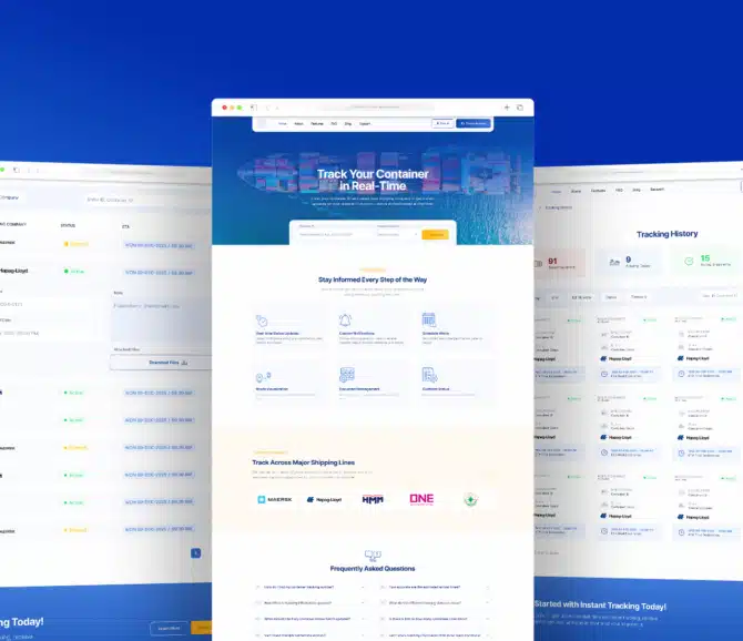 منصة تتبع حاويات , شركات شحن